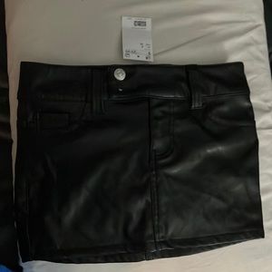 leather miniskirt